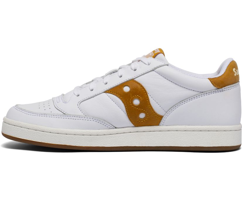 Saucony Jazz Court Women's Originals White / Yellow | Canada 052MQZA